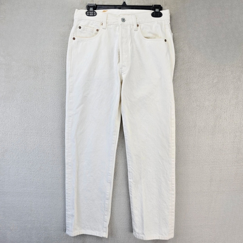 Vintage 80s Levis 501-0651 Jeans Mens 30x32 (Fits 29x27) White Denim Made USA